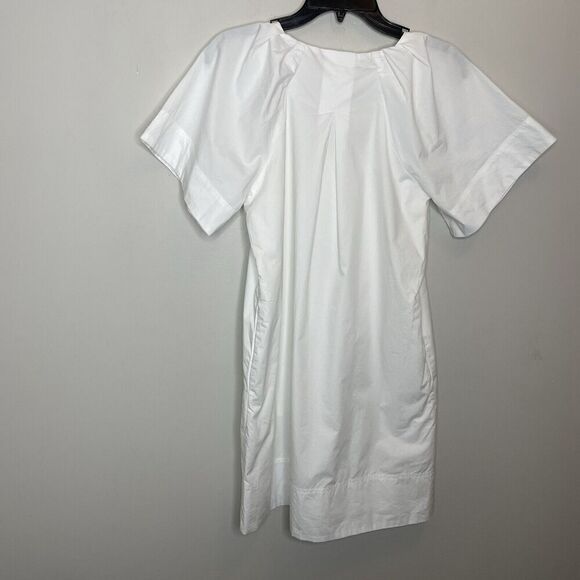 MADEWELL Mini Shirtdress Women XS White V-Neck NEW Shift Dress Pockets NP093 - Picture 9 of 16